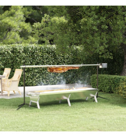 Ensemble de grille et de plateau automatique pour barbecue inox