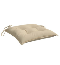 Coussins de palette lot de 2 beige 50x50x7 cm tissu oxford