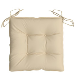 Coussins de palette lot de 2 beige 50x50x7 cm tissu oxford