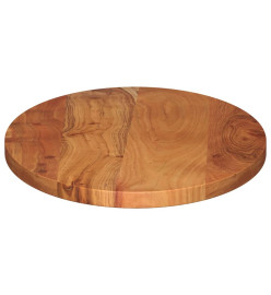 Dessus de table 80x40x3,8 cm ovale bois massif d'acacia