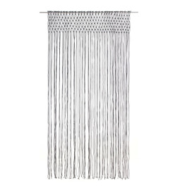 Rideau en macramé Anthracite 140x240 cm Coton