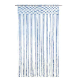 Rideau en macramé Bleu 140x240 cm Coton