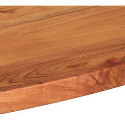 Dessus de table 80x40x2,5 cm ovale bois massif d'acacia