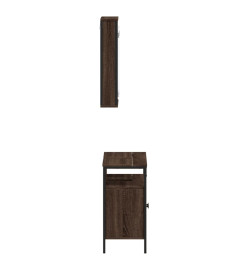 Ensemble de meubles de salle de bain 2 pcs Chêne marron