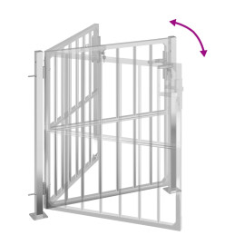 Portail de jardin 100x100 cm acier inoxydable