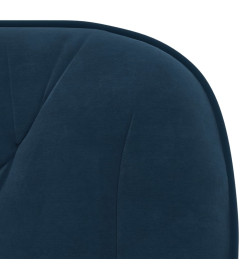 Chaise pivotante de bureau Bleu Velours