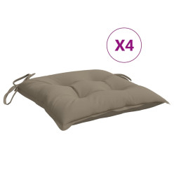 Coussins de palette lot de 4 taupe 50x50x7 cm tissu oxford