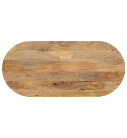 Dessus de table 100x50x3,8 cm ovale bois massif de manguier