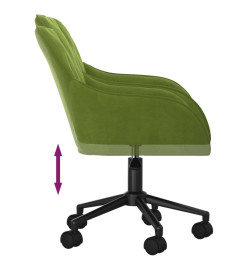 Chaise pivotante de bureau Vert clair Velours