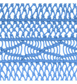 Rideau en macramé Bleu 140x240 cm Coton