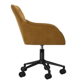 Chaise pivotante de bureau Marron Velours