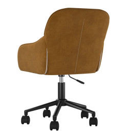 Chaise pivotante de bureau Marron Velours