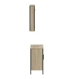 Ensemble de meubles de salle de bain 2 pcs chêne sonoma