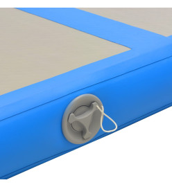 Tapis gonflable de gymnastique avec pompe 500x100x10cm PVC Bleu