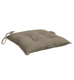 Coussins de palette lot de 2 taupe 50x50x7 cm tissu oxford