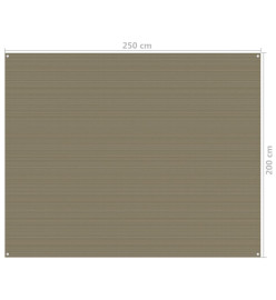 Tapis de tente 250x200 cm Taupe