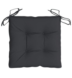 Coussins de palette lot de 2 noir 50x50x7 cm tissu oxford