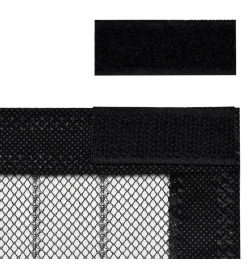 Rideaux de porte anti-insectes 2 pcs avec aimants noir 200x80cm