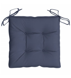 Coussins de chaise lot de 6 bleu marine 50x50x7 cm tissu oxford