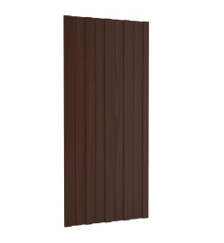 Panneaux de toiture 36 pcs Acier galvanisé Marron 100x45 cm