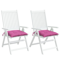 Coussins de chaise 2 pcs rose 40x40x7 cm tissu