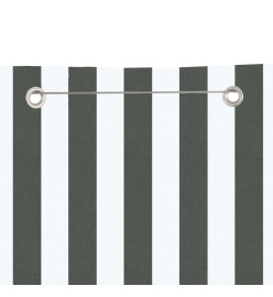 Écran de balcon Anthracite et blanc 120x240 cm Tissu Oxford