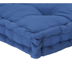 Coussins de plancher de palette 2 pcs Coton Bleu clair
