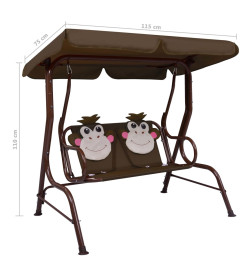 Balancelle pour enfants Marron 115x75x110 cm Tissu