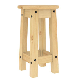 Tabourets de bar lot de 2 bois massif de pin