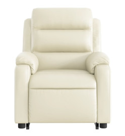 Fauteuil inclinable de massage Crème Similicuir