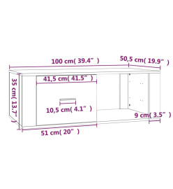 Table basse Chêne sonoma 100x50,5x35 cm Bois d'ingénierie