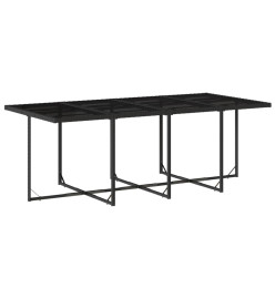 Ensemble à manger de jardin 13 pcs coussins noir résine tressée