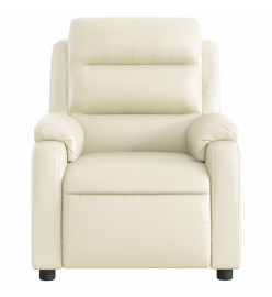 Fauteuil inclinable de massage Crème Similicuir