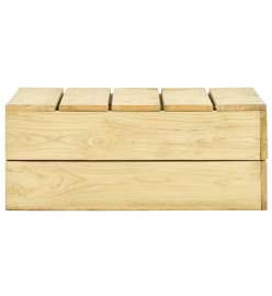 Salon de jardin 3 pcs avec coussins bois de pin imprégné