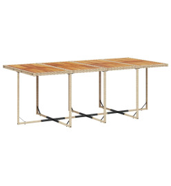 Ensemble à manger de jardin et coussins 13 pcs beige