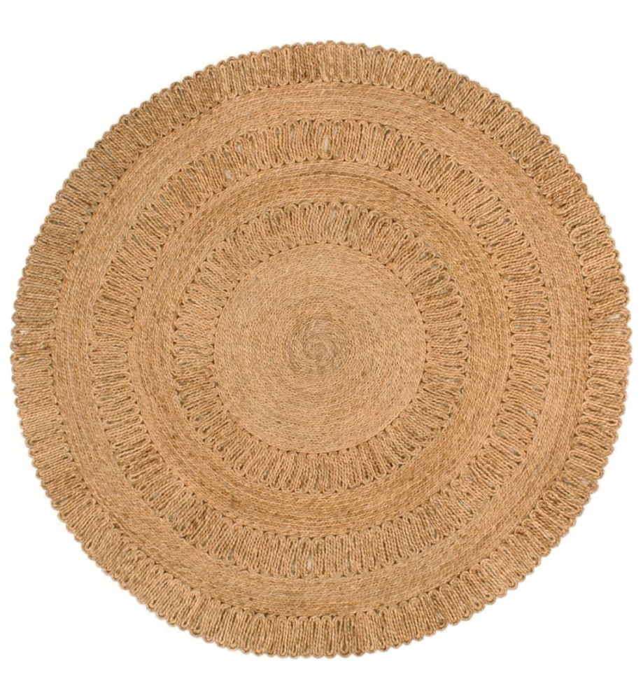 Tapis Jute tressé à la main 150 cm Rond