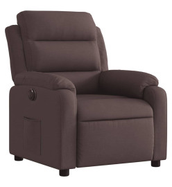 Fauteuil inclinable électrique Marron foncé Tissu