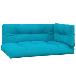 Coussins de palette lot de 3 turquoise tissu