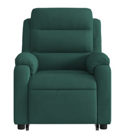 Fauteuil de massage inclinable Vert foncé Velours