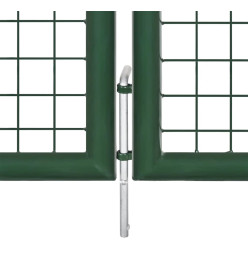 Portal de jardin maille vert 400x175 cm acier galvanisé