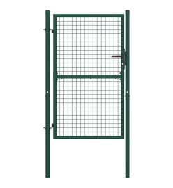 Portail de clôture acier 100x175 cm vert
