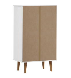 Armoire à chaussures MOLDE Blanc 59,5x35x103 cm Bois de pin