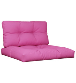 Coussins de palette 2 pcs rose tissu