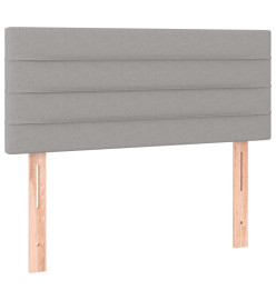 Tête de lit à LED Gris clair 90x5x78/88 cm Tissu