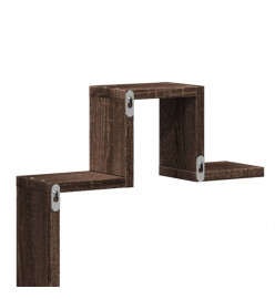 Étagère murale chêne marron 104,5x10x43 cm bois d'ingénierie