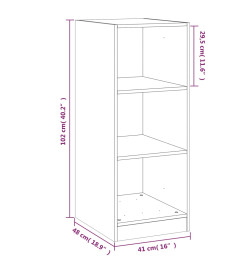 Garde-robe chêne fumé 48x41x102 cm bois d'ingénierie