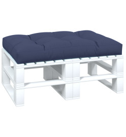 Coussin de palette bleu marine 120x80x12 cm tissu