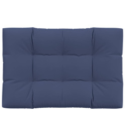 Coussin de palette bleu marine 120x80x12 cm tissu