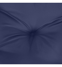 Coussin de palette bleu marine 120x80x12 cm tissu