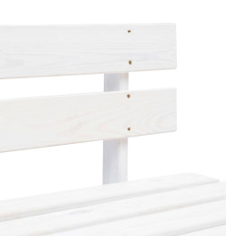 Canapé central palette de jardin Blanc Bois de pin imprégné